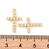 Brass Micro Pave Clear Cubic Zirconia Pendants KK-U017-09D-G-3
