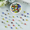 3 Strands Handmade Millefiori Glass Round Bead Strands LAMP-LT0001-16C-3