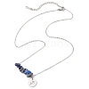 Natural Lapis Lazuli Chip & Constellation Pendant Necklaces NJEW-JN05084-09-4