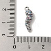 Rack Plating Brass Micro Pave Cubic Zirconia Pendant KK-A229-03C-P-3