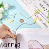 Brass Moon & Star Charms Bookmarks AJEW-TAC00030-6