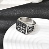 Jerusalem Cross 304 Stainless Steel Finger Rings for Men RJEW-D339-01A-AS-3