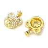 Rack Plating Brass with ABS Imitation Pearl Charms KK-G501-13G-2