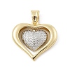 Brass Micro Pave Cubic Zirconia Pendants KK-U047-23G-02-1