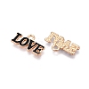 Valentine's Day Theme Alloy Enamel Pendants ENAM-T020-50D-01-2