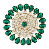 Brass Rhinestone Applique DIY-FG0009-88B-1