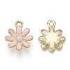 Light Gold Plated Alloy Pendants ENAM-T009-39C-2