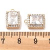 Brass Micro Pave Clear Cubic Zirconia Pendants KK-M102-38G-3