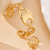 Coffee Bean Alloy Cuff Bangles & Rings Sets FS-WG0F6B5-01-5