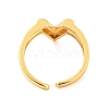 Hollow V-Shaped Brass Open Cuff Rings RJEW-Q781-15G-3