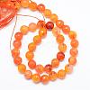 Natural Agate Bead Strands G-R346-8mm-23-2