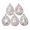 Baroque Natural Freshwater Shell Polymer Clay Rhinestone Big Pendants BSHE-P033-15B-1