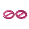 Flat Round Resin Buckle Clasps CRES-WH0013-15H-2