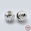 925 Sterling Silver Corrugated Spacer Beads STER-K171-42S-01-4