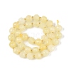Ombre Effect Dyed Transparent Crackle Glass Beads Strands GLAA-Q111-10MM-07-3