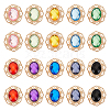 ARRICRAFT 20Pcs 10 Colors Sew on Rhinestone FIND-AR0003-30-1