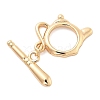 Brass Toggle Clasps KK-L222-010G-2