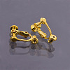 Brass Clip-on Earring Findings KK-F785-04G-1