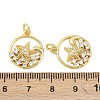 Brass Micro Pave Cubic Zirconia Pendants KK-D005-06D-G-3