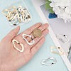 BENECREAT 16Pcs 2 Colors Brass Linking Rings KK-BC0012-36-3