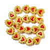 Baking Paint Glass Bumpy Beads Heart LAMP-V001-07H-2