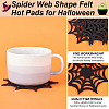 Spider Web Shape Felt Hot Pads for Halloween AJEW-WH0368-09-4