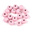 Spray Painted Round Natural Schima Wood Beads WOOD-A018-6mm-05-1