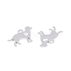 Non-Tarnish 304 Stainless Steel Puppy Silhouette Charms STAS-Q201-T086-2