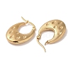 Oval 201 Stainless Steel Half Hoop Earrings for Women EJEW-G385-05G-2