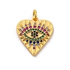 Brass Micro Pave Cubic Zirconia Pendants KK-U033-07G-02-1