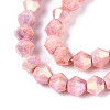 Anti-Tarnish Electroplate Bicone Glass Beads Strands EGLA-T021-4mm-16-05-3