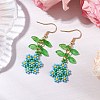 Handmade Glass Seed Dangle Earrings EJEW-MZ00311-01-1