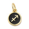 Real 18K Gold Plated Brass Enamel Charms KK-L216-001G-C-2