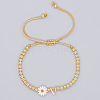 Golden Tone Daisy Braided Bead Bracelets WY1454-22-1