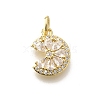 Brass Micro Pave Cubic Zirconia Pendants KK-L225-006G-01-1