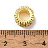 Flat Round Brass Micro Pave Colorful Cubic Zirconia European Beads KK-C072-15G-3