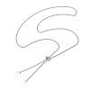 2Pcs 2 Colors Brass Slider Necklace Makings AJEW-JB01260-2