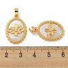 Brass Clear Micro Pave Cubic Zirconia Pendants KK-A214-30G-3