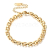 Ion Plating(IP) 304 Stainless Steel Panther Chain Bracelets for Women Men X-BJEW-H613-02G-1