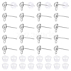 Unicraftale 250Pcs 304 Stainless Steel Half Round Stud Earring Findings STAS-UN0038-56P-1