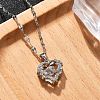 304 Stainless Steel Necklaces for Women NJEW-R015-03P-1