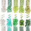 50G 10 Colors Transparent Glass Bugle Beads SEED-ME0001-20-1