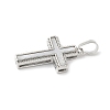 Brass Pave Natural White Shell Pendants KK-S522-01A-P-2