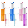 24Pcs 24 Colors 201 Stainless Steel & Alloy Beadable Crochet Hooks FIND-AR0006-91-1