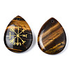 Natural Tiger Eye Pendants G-T122-72C-3