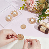 6Pcs ABS Plastic Imitation Pearl Shank Buttons BUTT-PH0001-51G-3