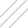 Anti-Tarnish Rhodium Plated 925 Sterling Silver Cable Chains STER-E072-02P-04-1