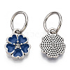 Enamel Style Flower Alloy Rhinestone Charms ENAM-S085-02-1