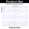 24Pcs 3 Styles Plastic Eyebrow Tattoo Practice Skin AJEW-CP0009-58A-2