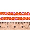 Electroplate Transparent Glass Beads Strands EGLA-A035-T4mm-L05-A-4